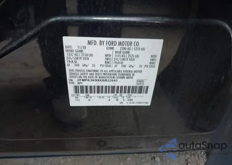 2019 Ford Edge Titanium из США, поврежденный, VIN 2FMPK3K9XKBB22643